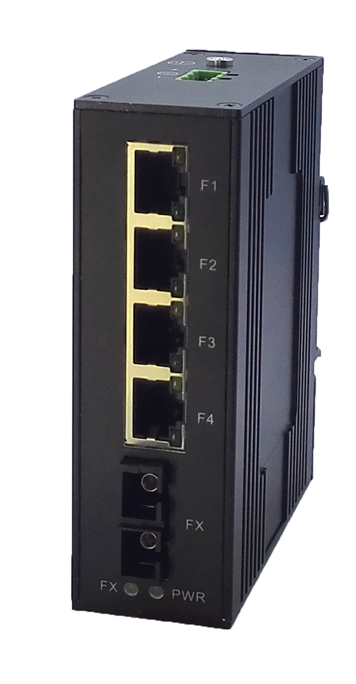 康斯姆千兆一光四电SKMSW-05041L   工业级光纤收发器 工业级交换机