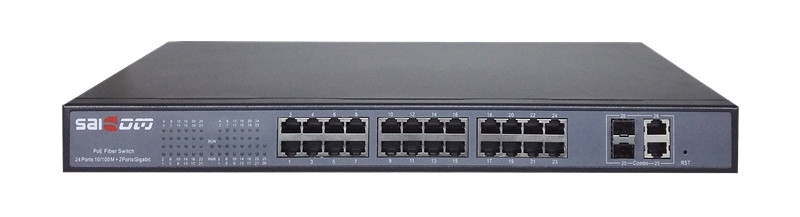 康斯姆 SKMSWG-1124PF 24口POE+2千兆Combo交换机