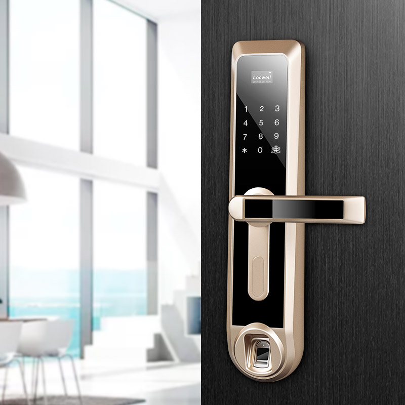 深圳福永指纹锁厂家直销家居智能门锁 指纹密码锁