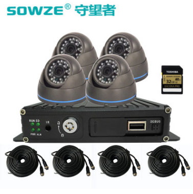 厂家直销 4路车载录像机 环卫车专用倒车后视功能车载监控套装