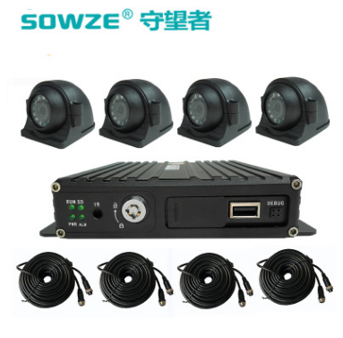 AHD四路车载录像机 960P实时视频监控 SD卡录像倒车监控主机套装 修改