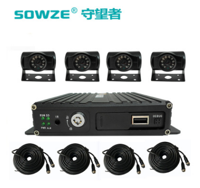 供公交车载监控套装 对接考勤宽电压车载录像机 疲劳驾驶监控