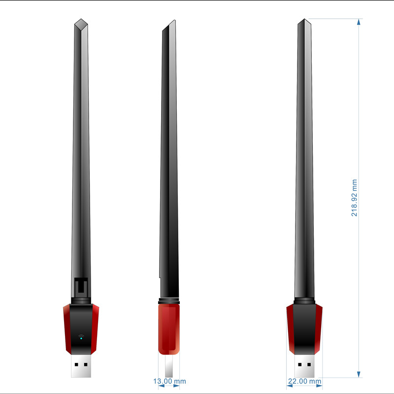 免驱无线网卡 自驱无线网卡 5DB高增益天线wifi接收器  即插即用