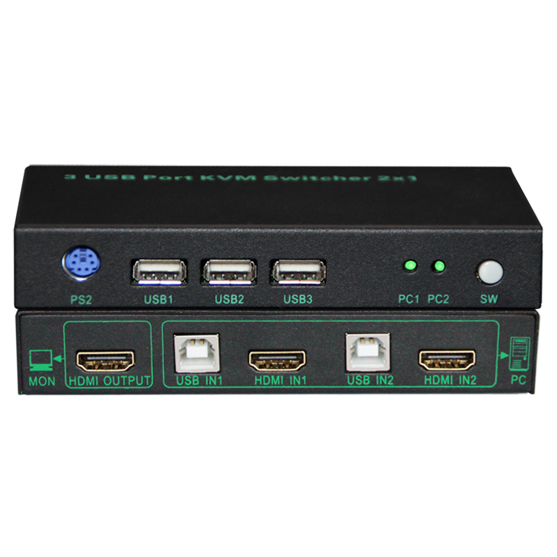  HDMI-KVM切换器2口