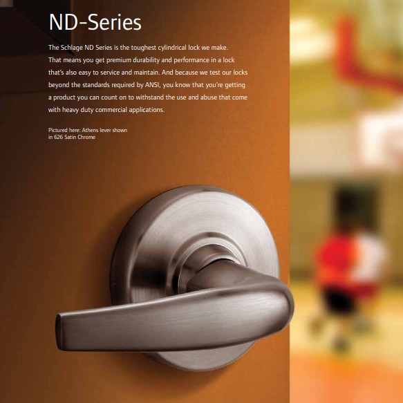 SCHLAGE西勒奇 ND70PD-ATH-626系列美标简式锁