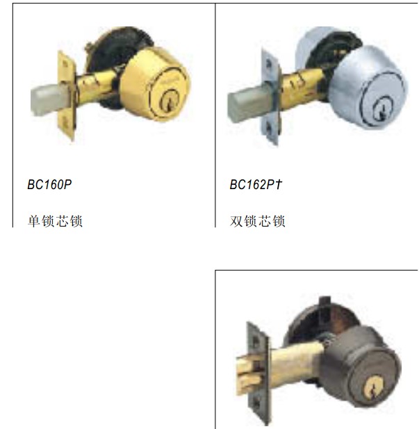 SCHLAGE西勒奇固舌锁BC160P-605   应用范围：