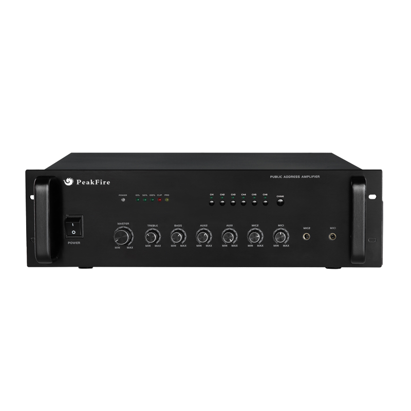广州峰火带前置/6分区合并式广播功率放大器 300W
