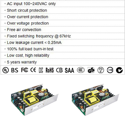 250W POE 交换机专用开关电源