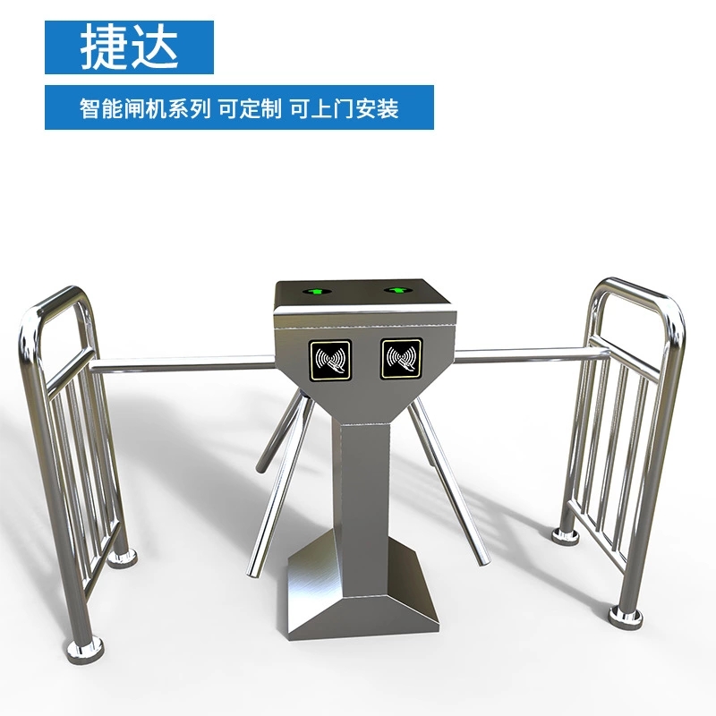 赣州小区门口人行通道闸 桥式斜角三辊闸机 指纹通道三辊闸 景区票务系统