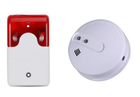 24V车载烟雾火灾报警器 物流车厢烟感探测器货运车烟雾警报器无线