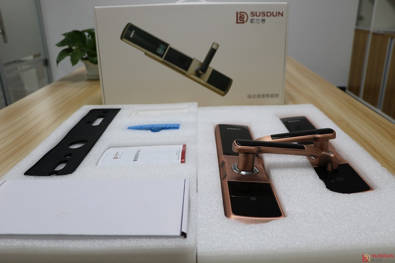 防盗智能锁品牌选索仕顿电动滑盖锁