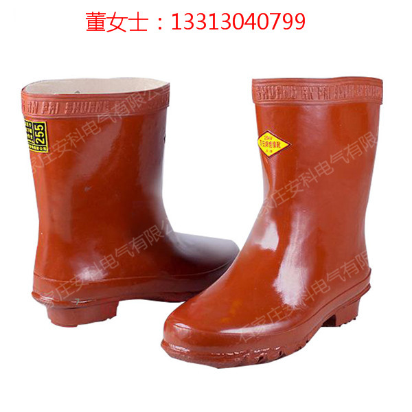 双安牌25kV绝缘靴中筒 高耐磨防滑电工雨靴