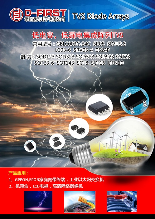 低容值瞬变抑制二极管阵列LC3311CCW