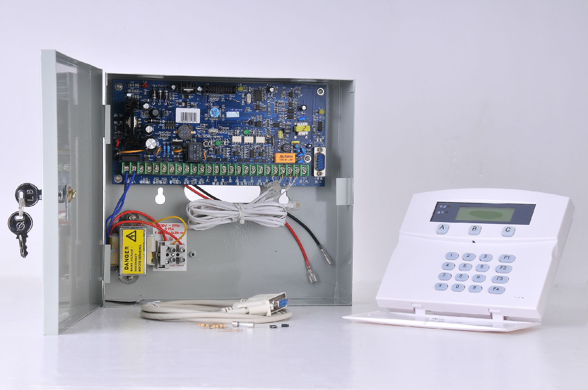 捷创信威16路总线报警主机（含健盘）