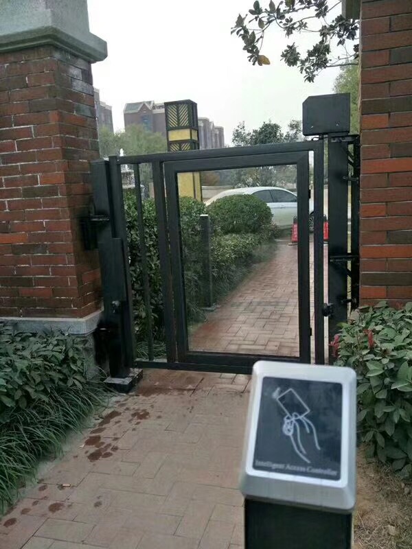 广告门人行通道闸门禁平移门自动广告平开门小区社区智能门禁系统