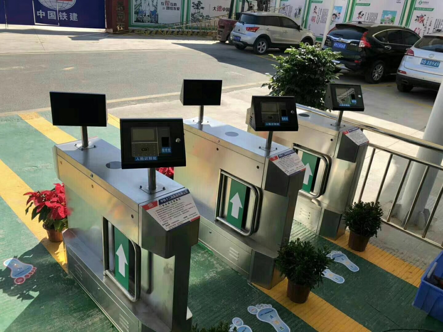 捷安创景区工地检票翼闸人脸识别翼闸 考勤机人行通道闸 自助餐门禁