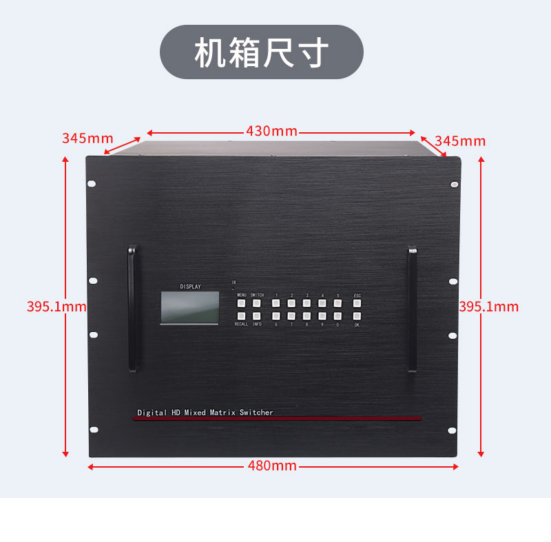 捷烁高清HDMI矩阵32进32出数字无缝混合4K会议网络监控视频处理器