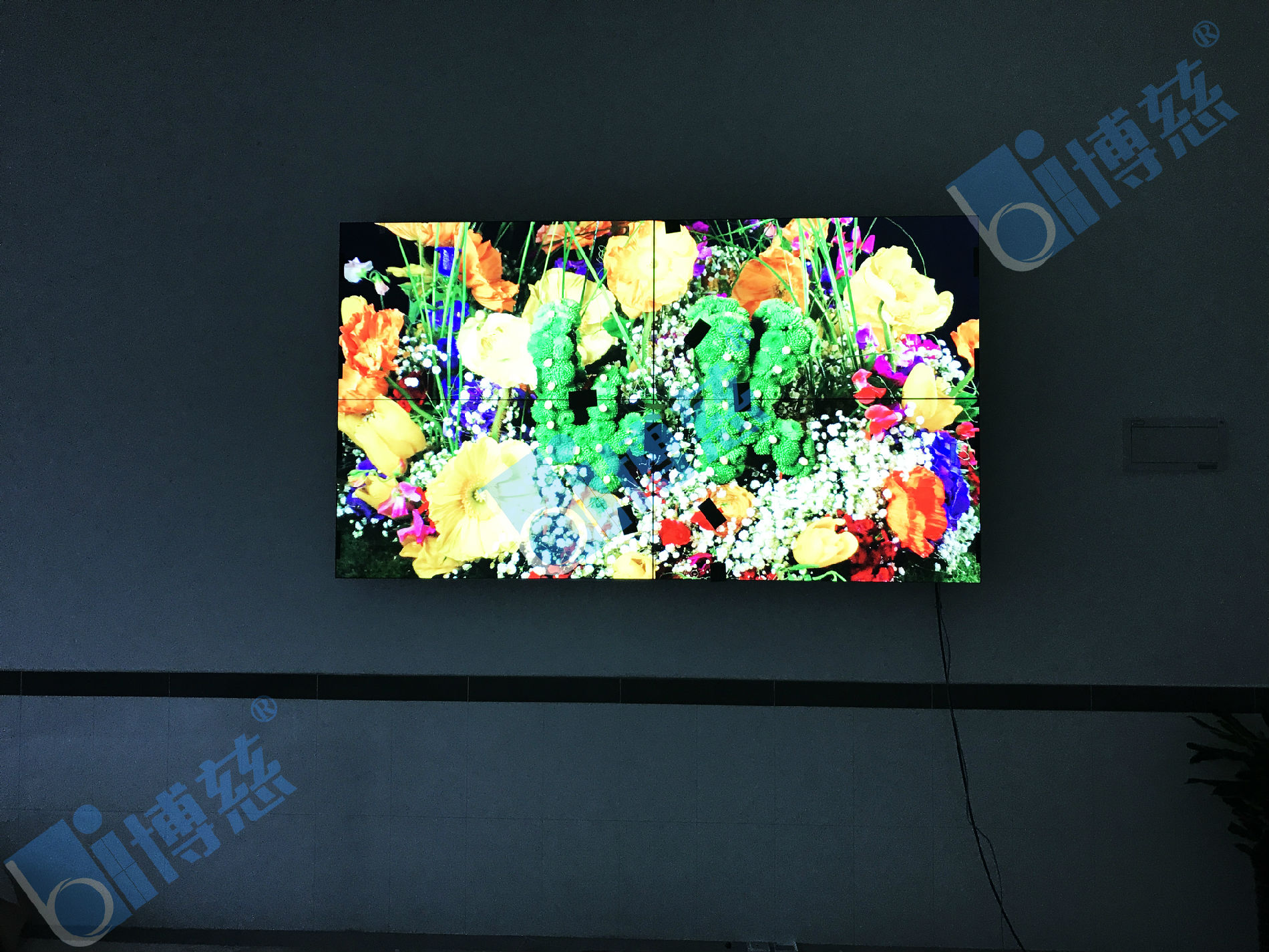 博慈46寸液晶拼接屏打造消防中心会议系统电视墙