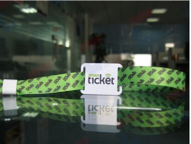 热转印织带可加印lgoo腕带 RFID门禁腕带RFID尼龙腕带