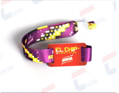 热转印手腕织带一次性织唛手腕带演唱会手腕绳RFID手腕带