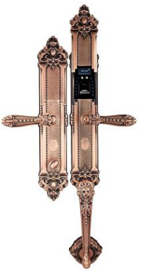 欧陆晟世纯铜精铸指纹密码锁