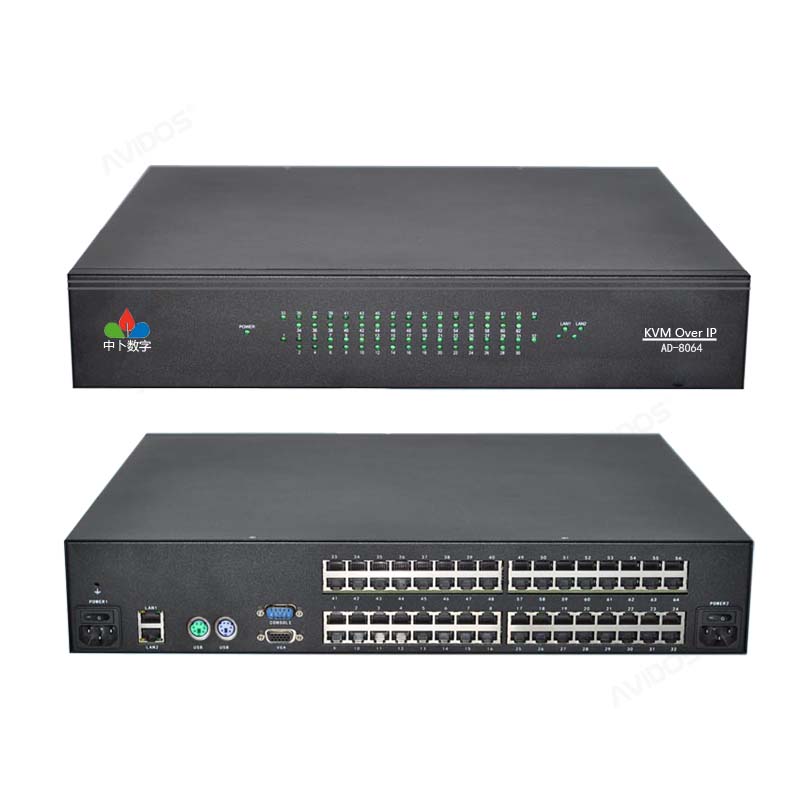 1本地8IP控制64台主机 数字KVM切换器64口