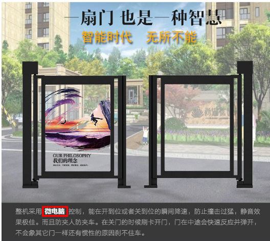 小区人行通道电动自动广告门