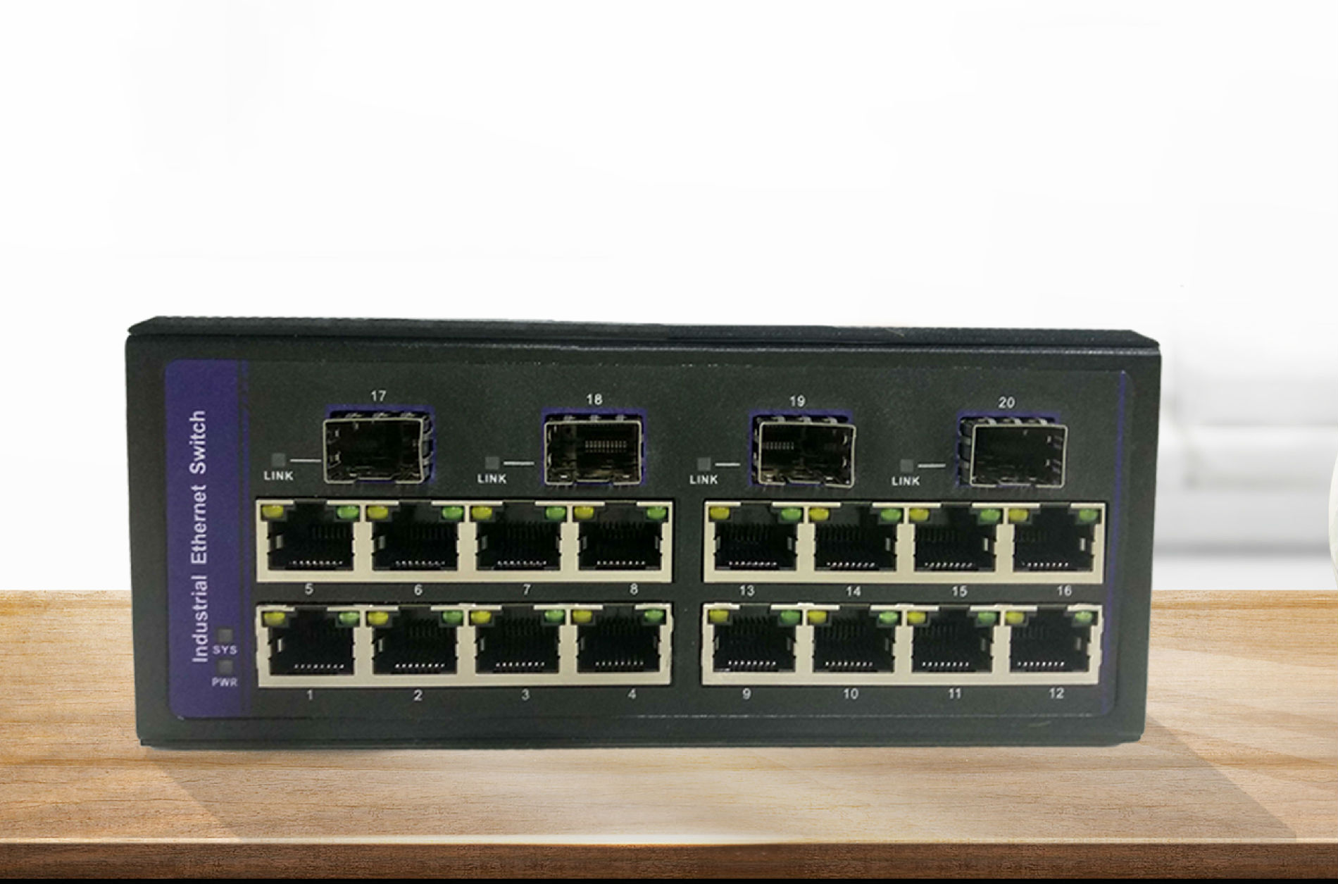 供应4光16电千兆工业级环网交换机