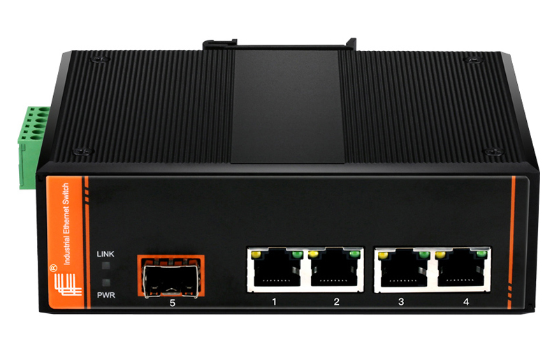 供应工业级百兆1光4电环网交换机