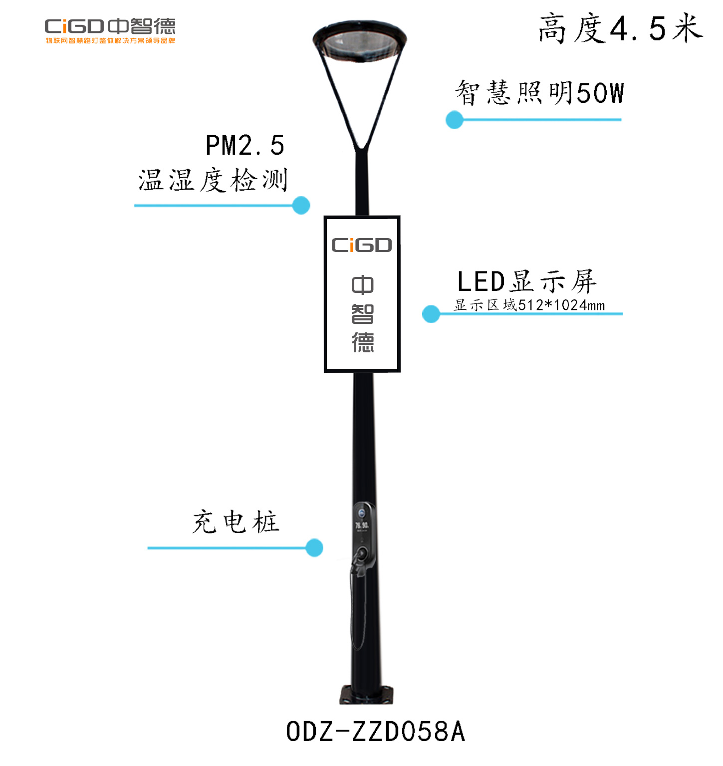 中智德智慧路灯自主研发V5.0物联网智慧照明系统