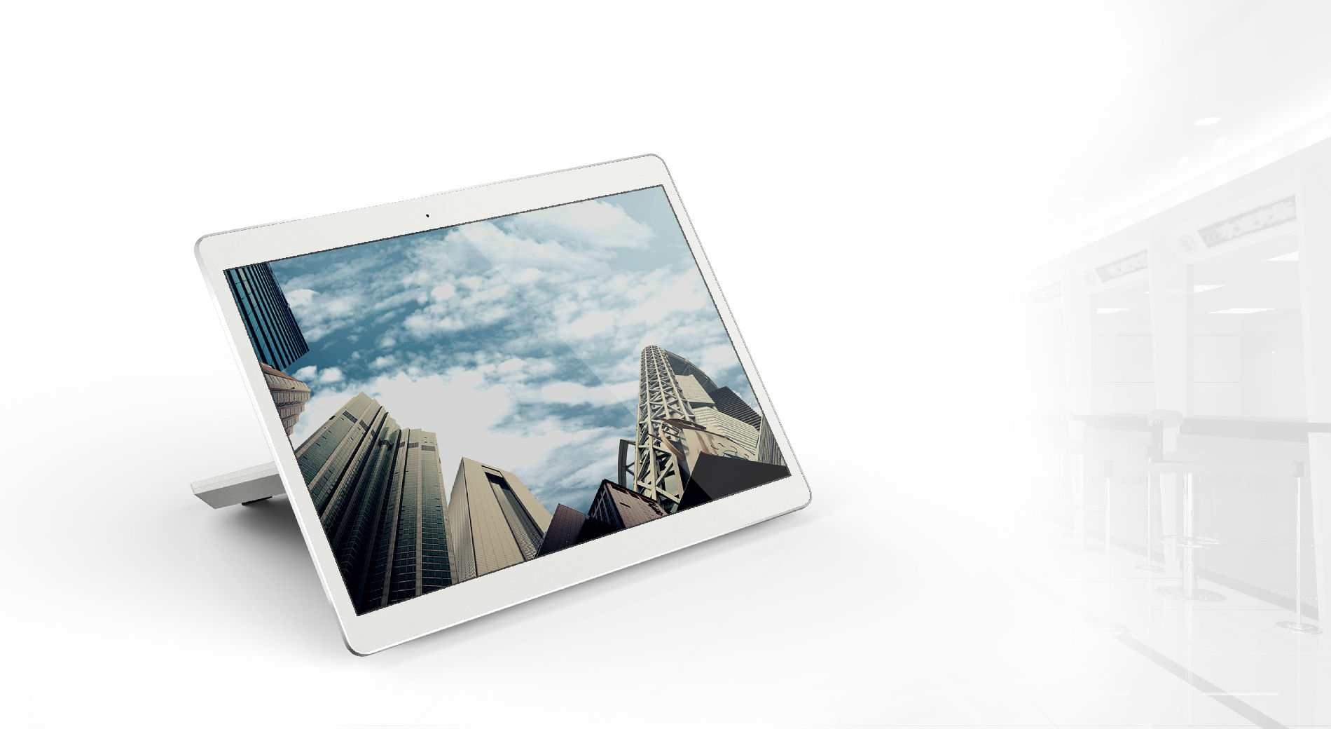 禾嘉 10.1触屏评价器语音报价广告视频银行液晶评价器