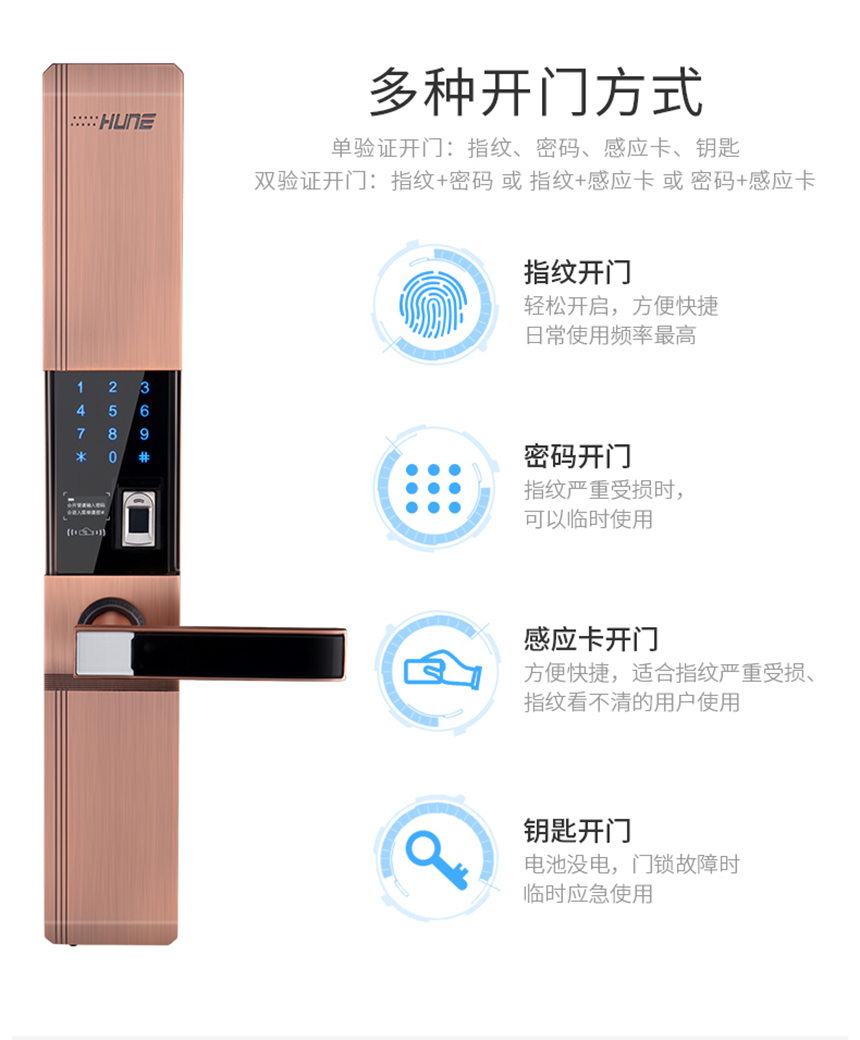 指纹+密码功能+感应卡功能+手机（定制） 918-81-F