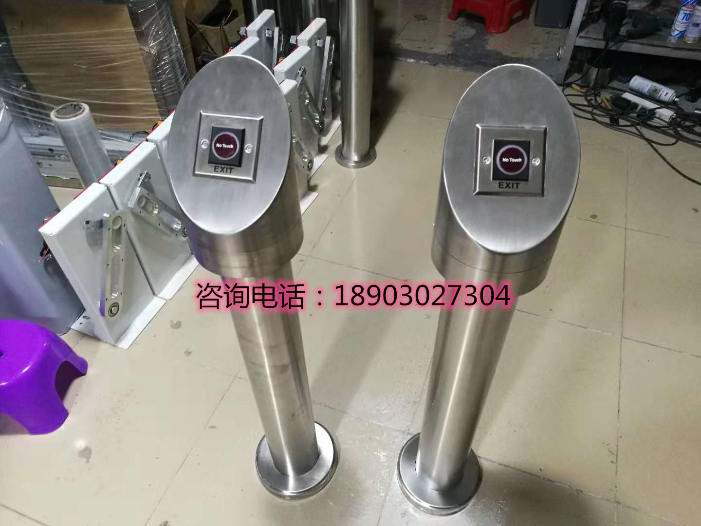 门禁读卡器按钮立柱