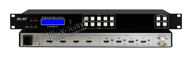 金灿4K2K HDMI+A矩阵4进4出 HDMI 2.0