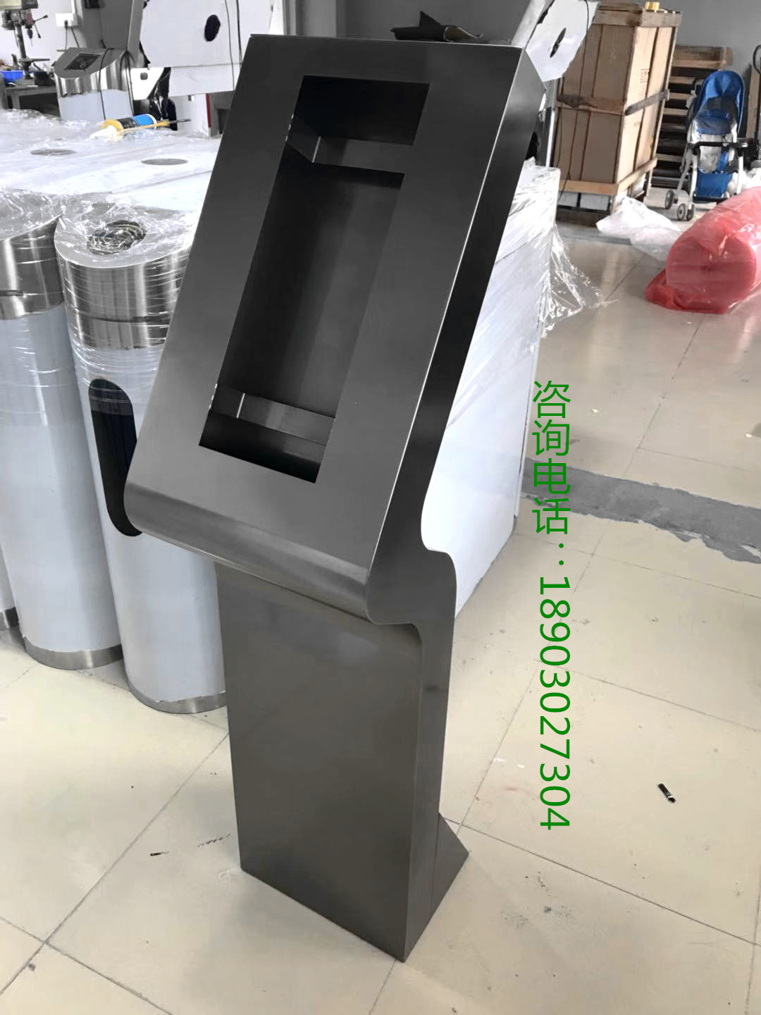 智能对讲门口机支架对讲机立柱