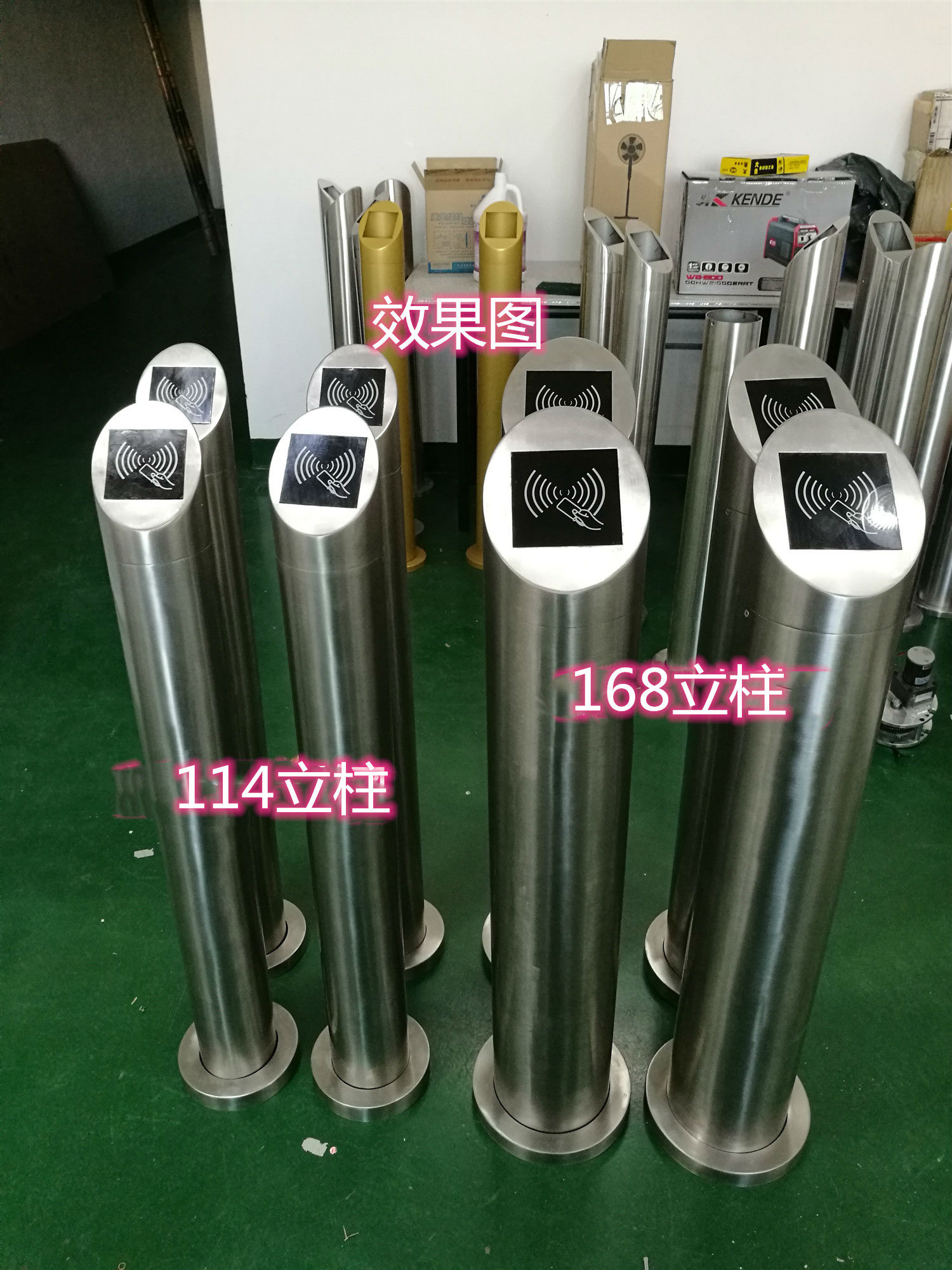 不锈钢读卡器刷卡方头立柱