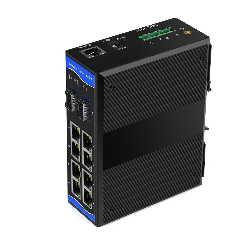 千兆2光8电口工业级交换机环网管理交换机