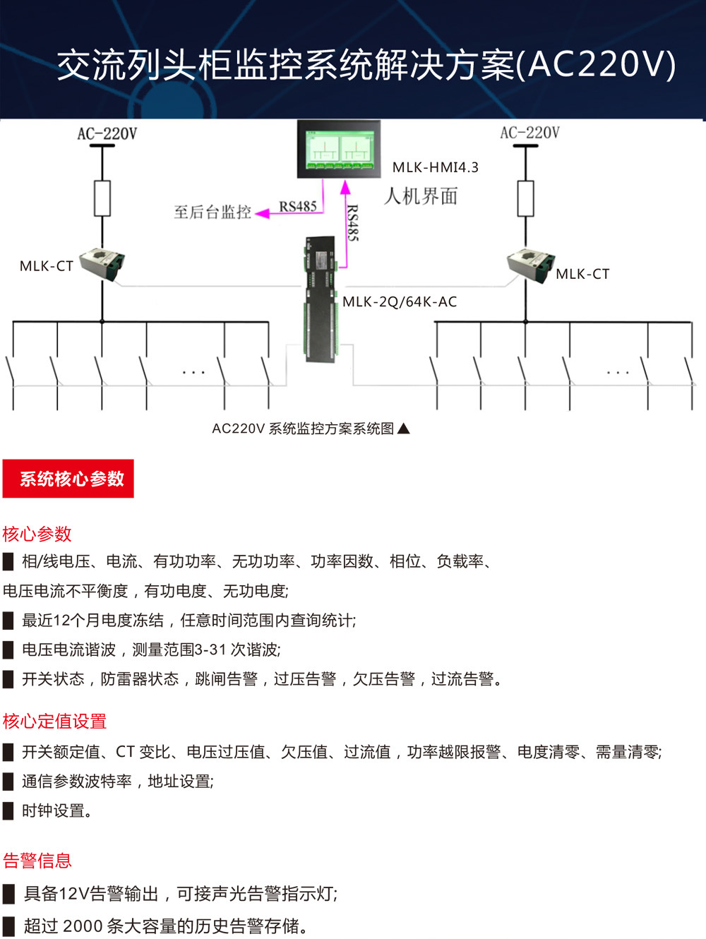 双路交流列头柜监控系统
