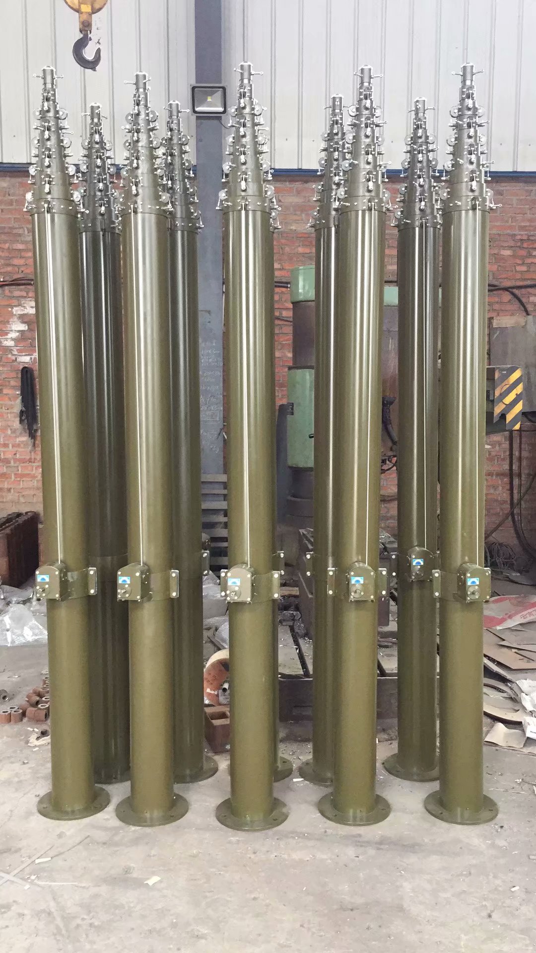 部队通信接力12米快装式升降天线杆