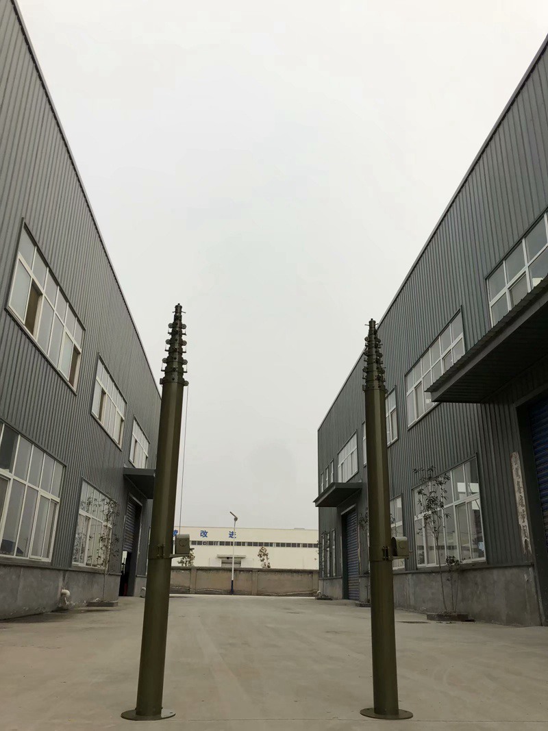 野外驻训保障车载15米天线避雷升降杆