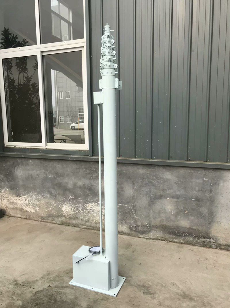 野外战通信车载伪装15米手动天线升降杆