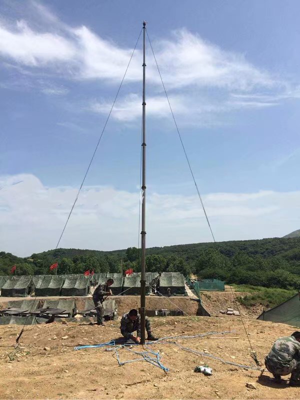 驻训帐篷15米升降杆式直击雷接闪器