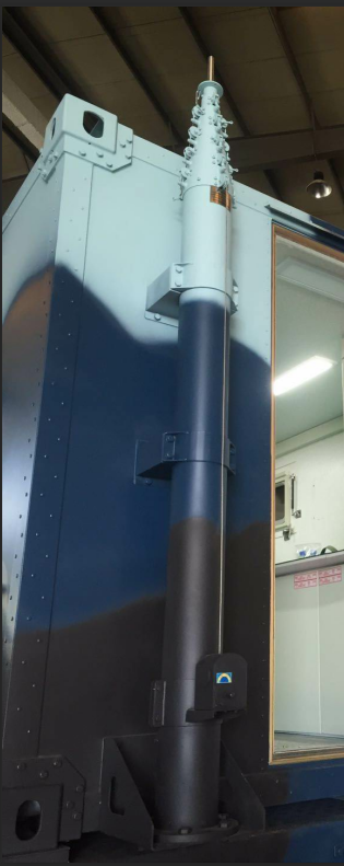 野外驻训指挥车载15米升降杆避雷针