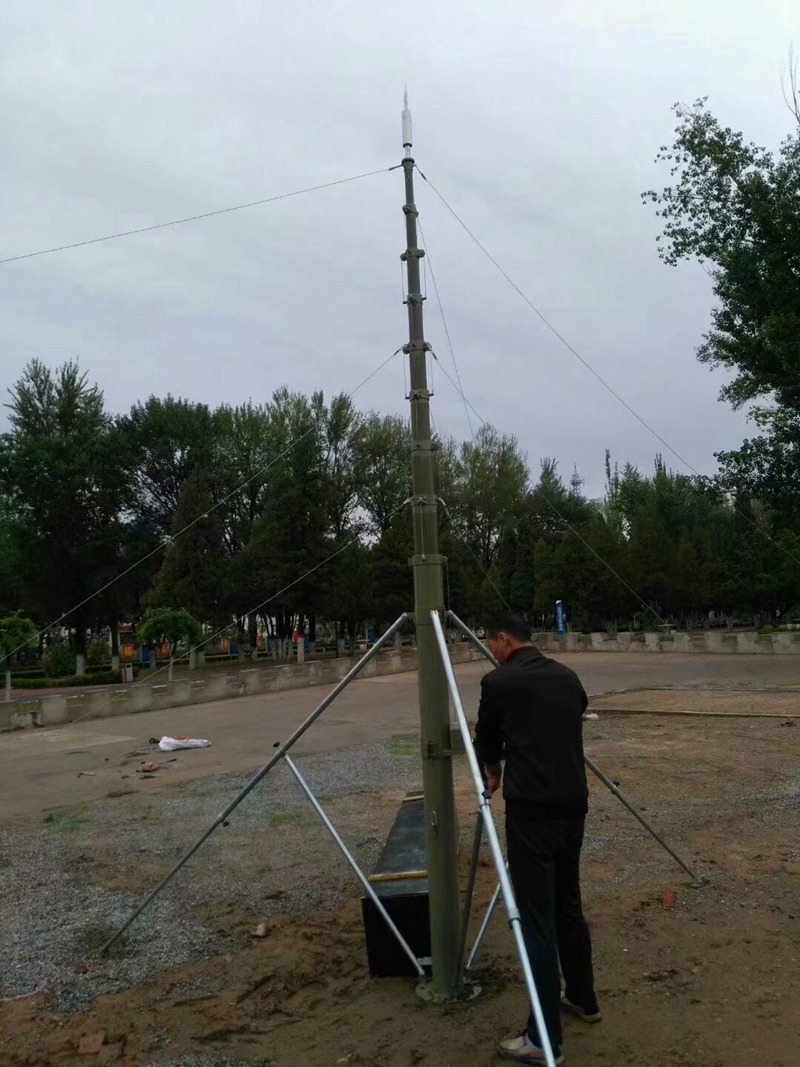 15米手动天线升降杆，军绿色车用照明天线升降杆