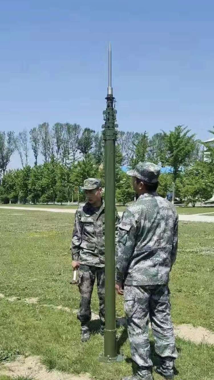 高原帐篷天线10米升降杆避雷针