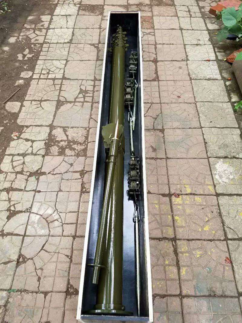 车载方舱10米手动天线升降杆避雷针
