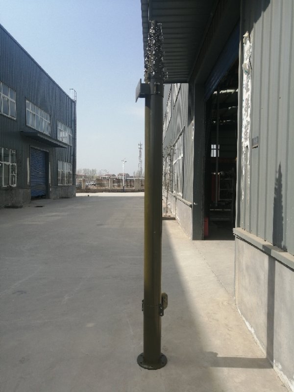 监控云台15米升降杆 帐篷手动升降杆避雷针