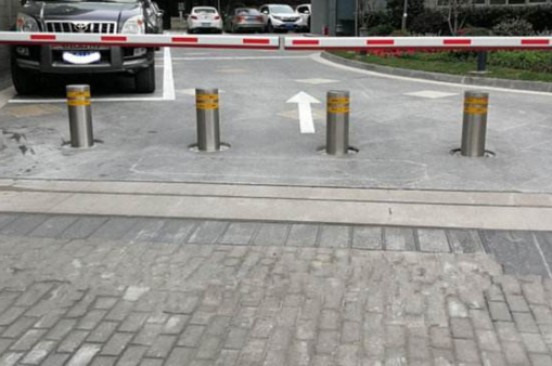 海口升降拦车柱子|海南固定路桩|一体式安装施工|三亚液压升降柱