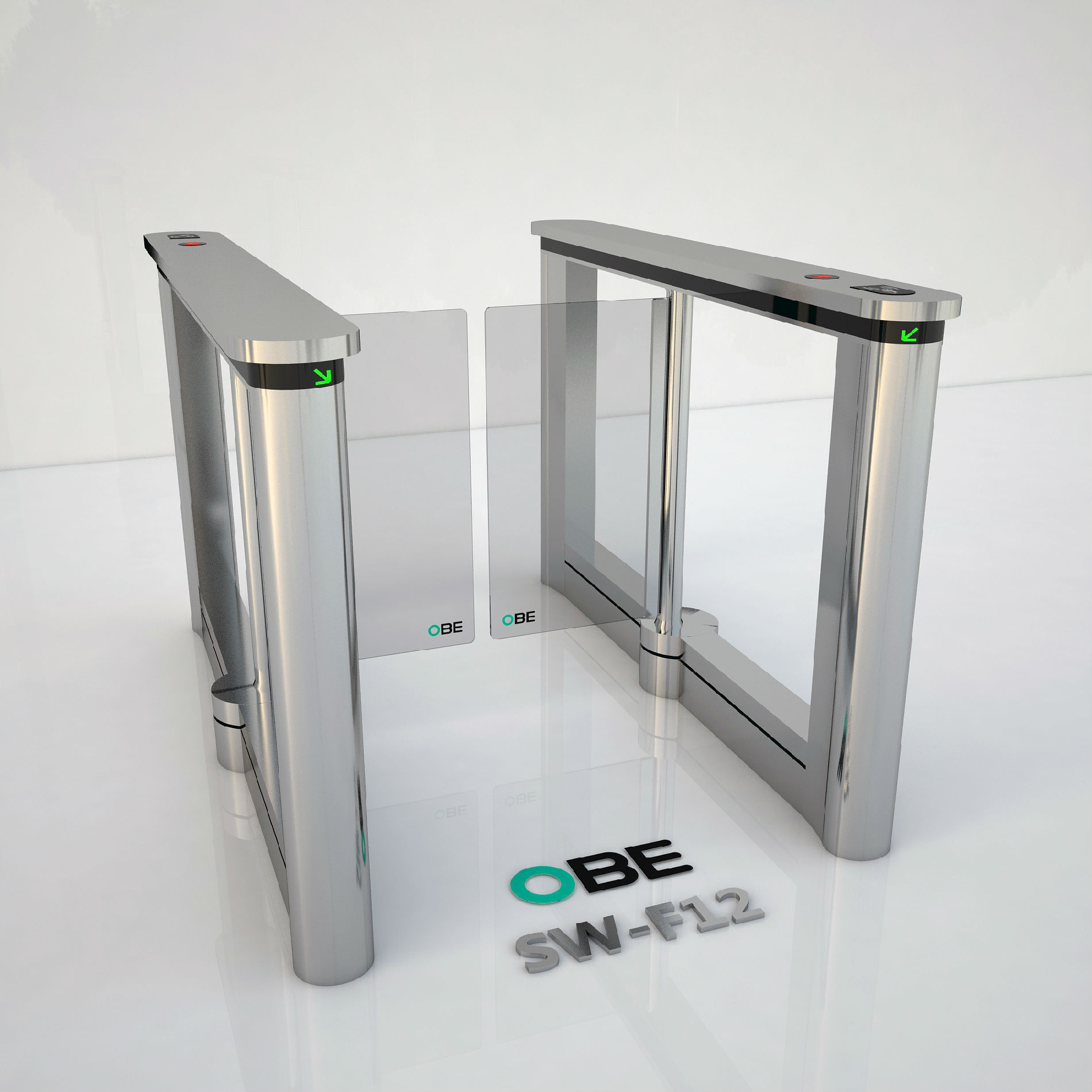 OBE双摆翼速通门办公楼宇闸机