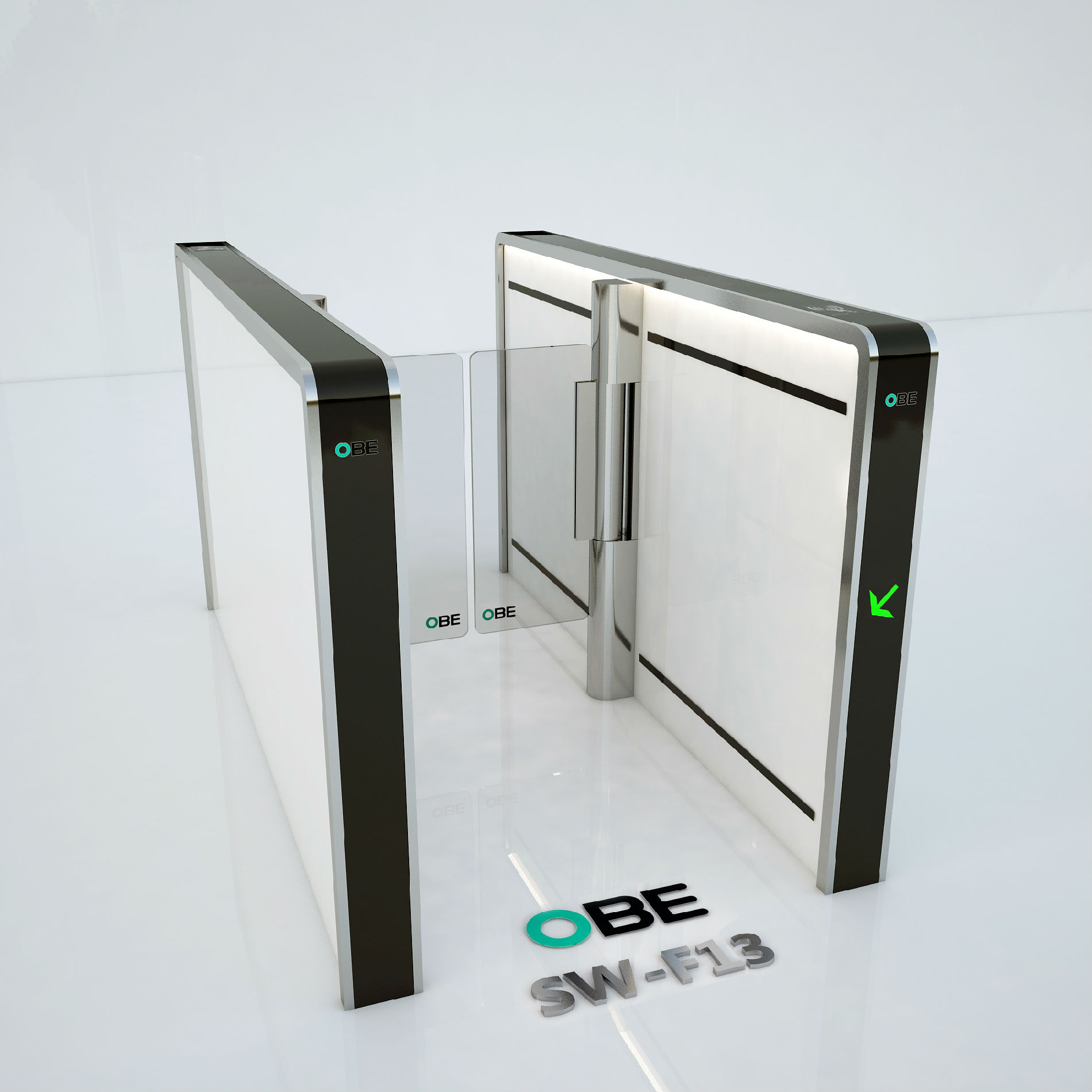 OBE双摆翼速通门高端版闸机